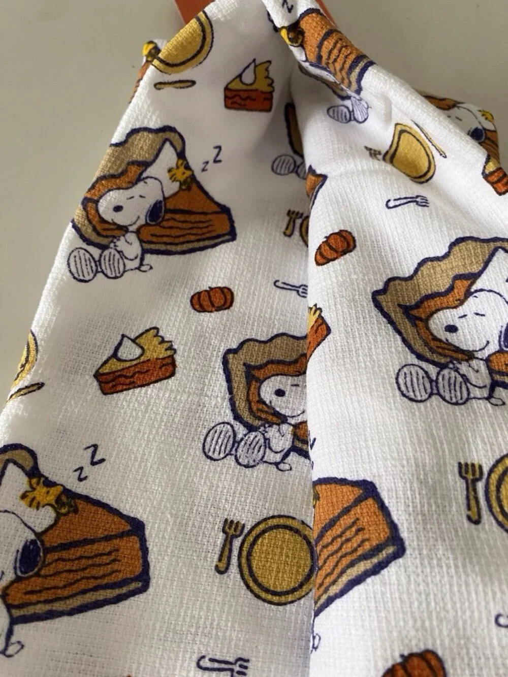 2 Pk Peanuts Snoopy Chef Autumn Fall Pumpkin Pie Kitchen Towels 18” X 28” NEW